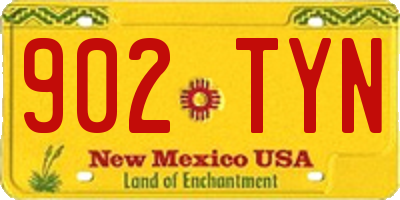 NM license plate 902TYN