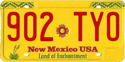 NM license plate 902TYO