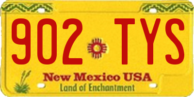 NM license plate 902TYS