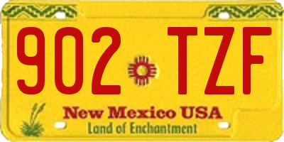 NM license plate 902TZF