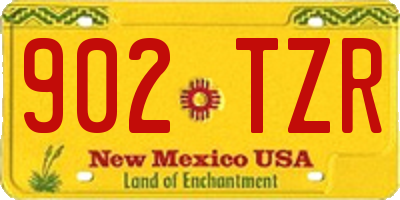 NM license plate 902TZR