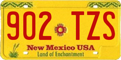 NM license plate 902TZS