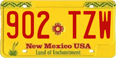 NM license plate 902TZW