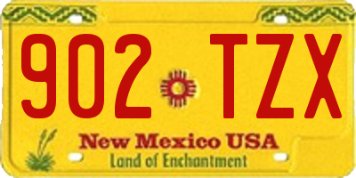 NM license plate 902TZX