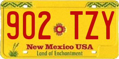 NM license plate 902TZY