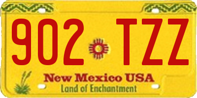 NM license plate 902TZZ