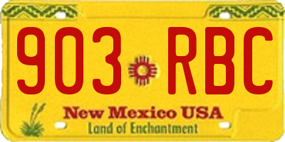 NM license plate 903RBC