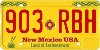 NM license plate 903RBH