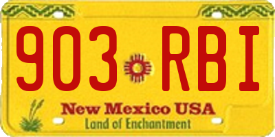 NM license plate 903RBI