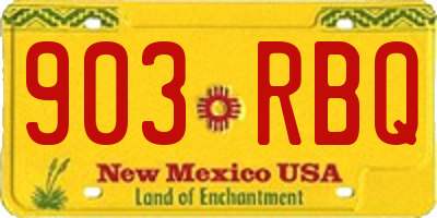 NM license plate 903RBQ