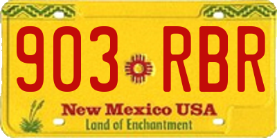 NM license plate 903RBR