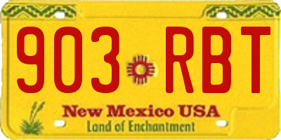 NM license plate 903RBT