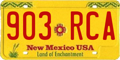 NM license plate 903RCA