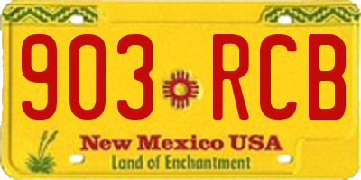 NM license plate 903RCB