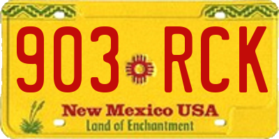 NM license plate 903RCK