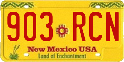 NM license plate 903RCN