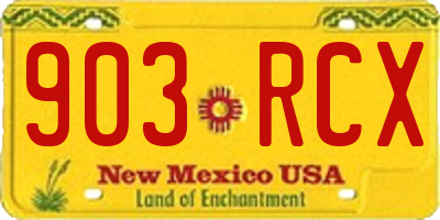 NM license plate 903RCX