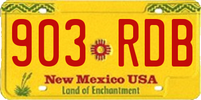 NM license plate 903RDB