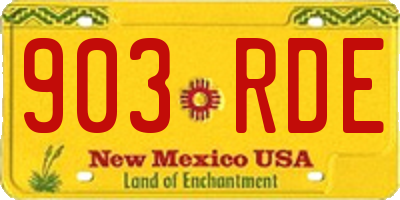 NM license plate 903RDE