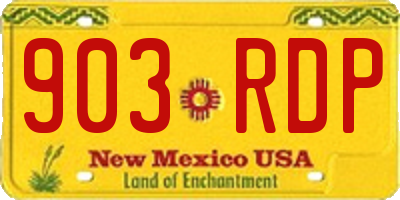 NM license plate 903RDP