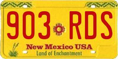NM license plate 903RDS