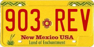 NM license plate 903REV