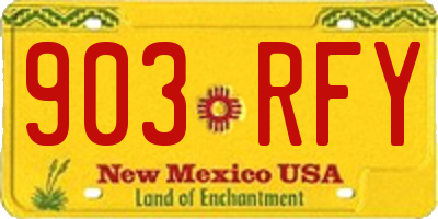 NM license plate 903RFY