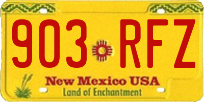 NM license plate 903RFZ