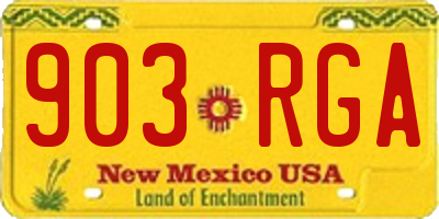 NM license plate 903RGA