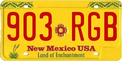 NM license plate 903RGB