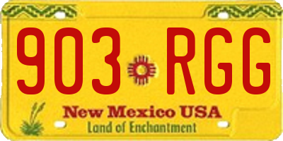 NM license plate 903RGG