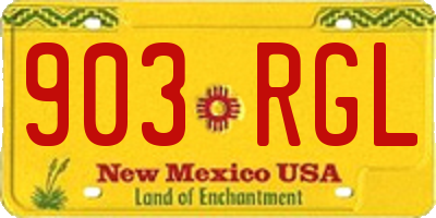 NM license plate 903RGL