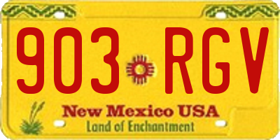 NM license plate 903RGV