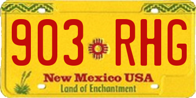 NM license plate 903RHG