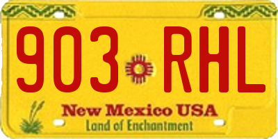 NM license plate 903RHL