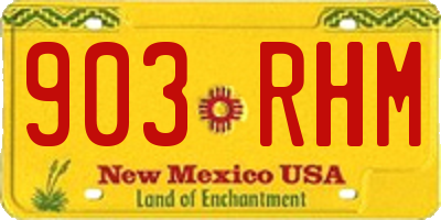 NM license plate 903RHM