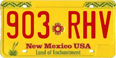 NM license plate 903RHV