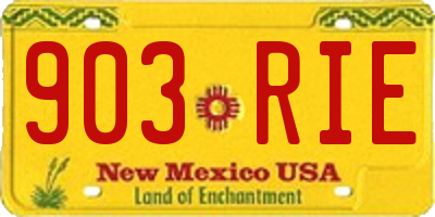 NM license plate 903RIE