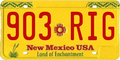 NM license plate 903RIG