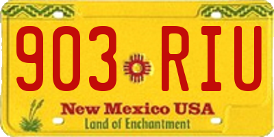 NM license plate 903RIU