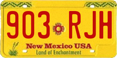 NM license plate 903RJH