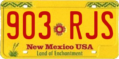 NM license plate 903RJS