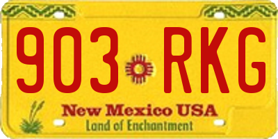 NM license plate 903RKG