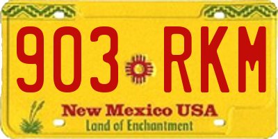 NM license plate 903RKM