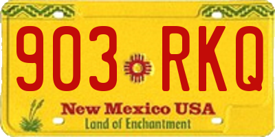 NM license plate 903RKQ