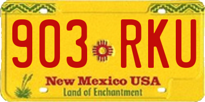 NM license plate 903RKU