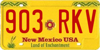 NM license plate 903RKV