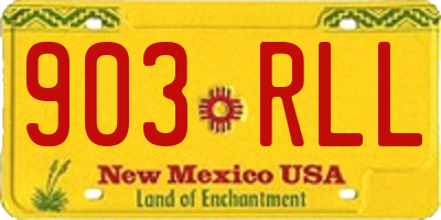 NM license plate 903RLL