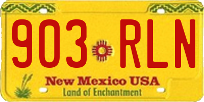 NM license plate 903RLN