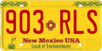 NM license plate 903RLS